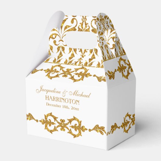 リーフダマスクアールヌーボーグリッター披露宴デコール フェイバーボックス (裏面サイド)