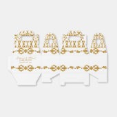 リーフダマスクアールヌーボーグリッター披露宴デコール フェイバーボックス (折り畳みなし)