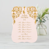 リーフダマスクアールヌーボーテーブル座席表 招待状 (スタンド正面)