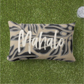 リーフチキ炭ハワイアントロピカルリバーシブル アウトドアクッション (芝生)