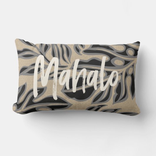 リーフチキ炭ハワイアントロピカルリバーシブル アウトドアクッション (正面)