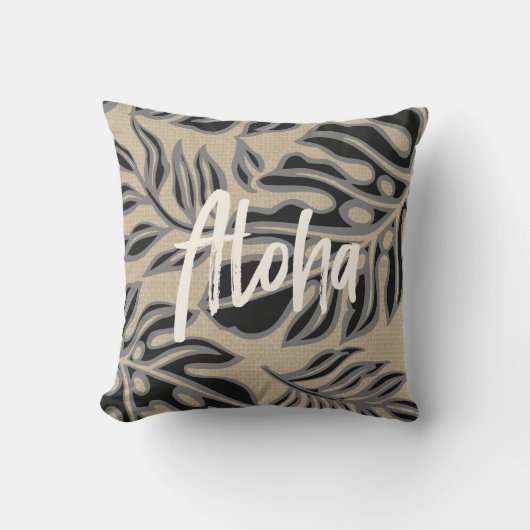 リーフチキ炭ハワイアン熱帯可逆 アウトドアクッション (正面)