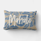 リーフティキインジゴブルーハワイアントロピカルリバーシブル アウトドアクッション (正面)