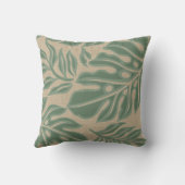 リーフティキセージグリーンハワイアン熱帯可逆 アウトドアクッション (裏面)