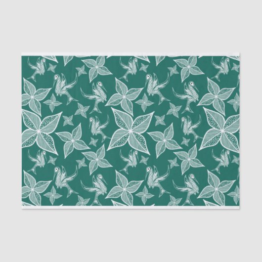 リーフティッシュペーパー(エメラルド) 薄葉紙 (正面)