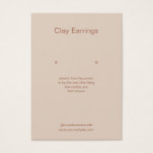 リーフテラコッタジュエリーイヤリングディスプレイカード (正面)