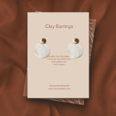 リーフテラコッタジュエリーイヤリングディスプレイカード