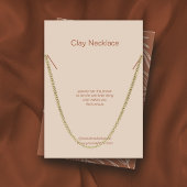 リーフテラコッタジュエリーネックレスディスプレイカード