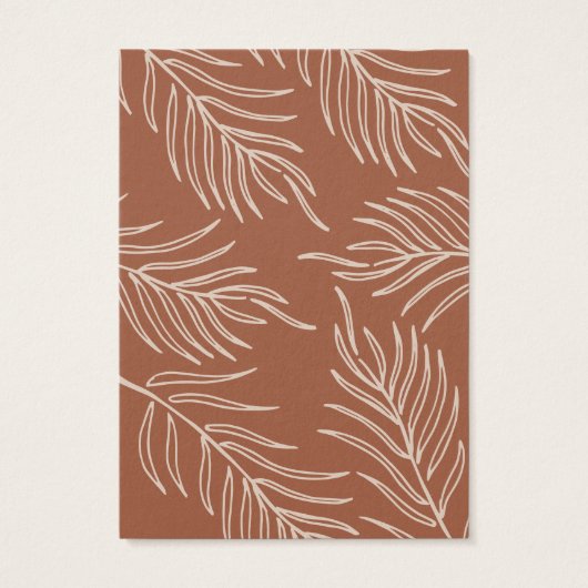 リーフテラコッタジュエリーネックレスディスプレイカード (裏面)