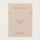 リーフテラコッタジュエリーネックレスディスプレイカード (正面)