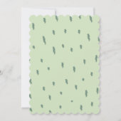 リーフテーマの1歳誕生日招待状 招待状 (裏面)