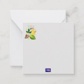 リーフデザインのメモカード ノートカード (裏面)