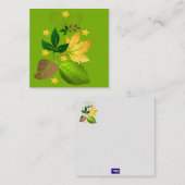 リーフデザインのメモカード ノートカード (正面/裏面)