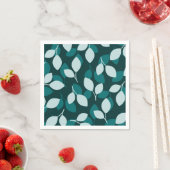 リーフデザインプリント紙ナプキン スタンダードカクテルナプキン (インサイチュ)