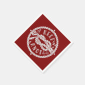 リーフノットセーリングイラストレーション スタンダードカクテルナプキン (角)