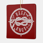 リーフノットセーリングイラストレーション セラミックオーナメント (左)