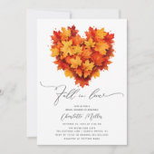 リーフハート秋インラブブライダルシャワー 招待状 (正面)
