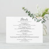 リーフバックシンプル結婚式招待状 セーブザデート (スタンド正面)