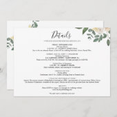 リーフバックシンプル結婚式招待状 セーブザデート (正面/裏面)