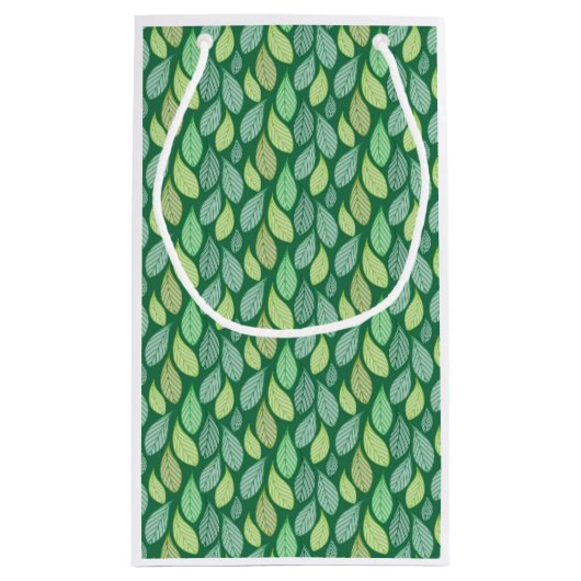 リーフパターンの背景抱き枕 スモールペーパーバッグ (裏面)