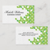 リーフパターンの背景 名刺 (正面/裏面)