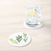 リーフパターンコースター ラウンドペーパーコースター (インサイチュ)