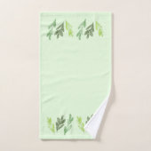 リーフパターンタオルセット バスタオルセット (ハンドタオル)