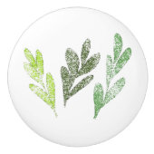 リーフパターン引出しノブ セラミックノブ (正面)