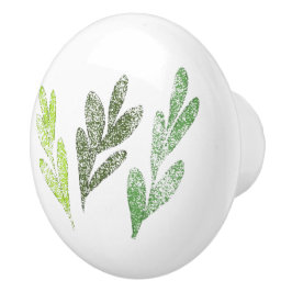 リーフパターン引出しノブ セラミックノブ