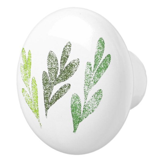 リーフパターン引出しノブ セラミックノブ (右)