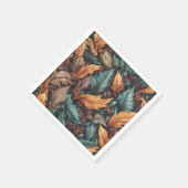リーフパターン紙ナプキン スタンダードカクテルナプキン (角)