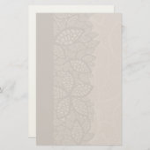 リーフパターン縁どとバックグラウンド 便箋 (正面/裏面)