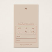 リーフパターン製品の価格ロゴつるのラベルカード (正面)