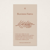 リーフパターン製品ロゴつるラベルカード (正面)