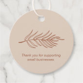 リーフパターン製品ロゴつるラベルカード フェイバータグ (正面)