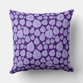 リーフパターン02 – パウダーブルーの深い紫 クッション (裏面)