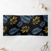 リーフパターン17 三つ折りクリスマスカード (内部)