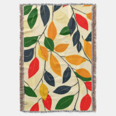 リーフパターン スローブランケット (正面縦)