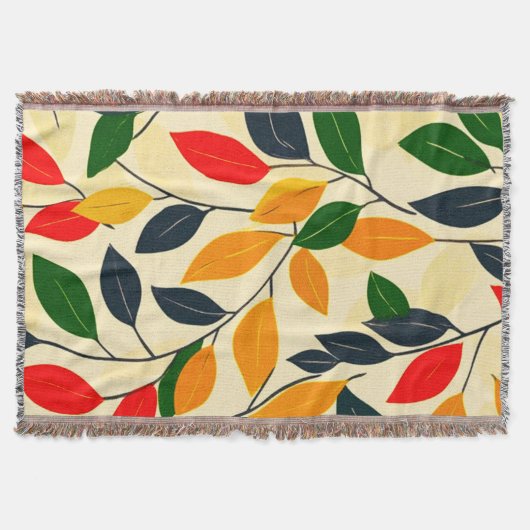 リーフパターン スローブランケット (正面)