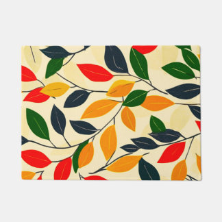 リーフパターン ドアマット