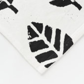 リーフパターン ポテトプリント フリース ブランケット (角)