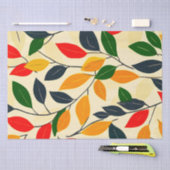 リーフパターン 薄葉紙 (クラフト)