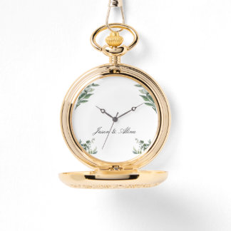 リーフパーソナライズされたデザイン名前をカスタムする 腕時計