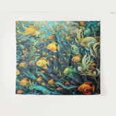 リーフフィッシュ群 タペストリー (正面(横))