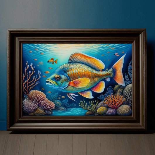 リーフフィッ絵を描グの水カラフル色の3:2 ポスター