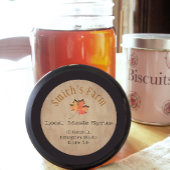 リーフフェイク切り出しメープルシロップ丸シール ラウンドシール