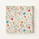 リーフフリージハロー秋パンプキンフローラ水彩 ノートブック (裏面)