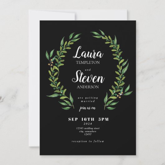 リーフフレー結婚ム 招待状 (正面)