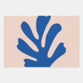 リーフブルーベージュ ラッピングペーパーシート (正面)