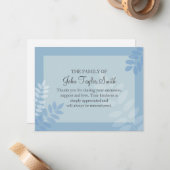 リーフブルー葬儀ノートカード平地忌引ノート ノートカード (正面/裏面インサイチュ)